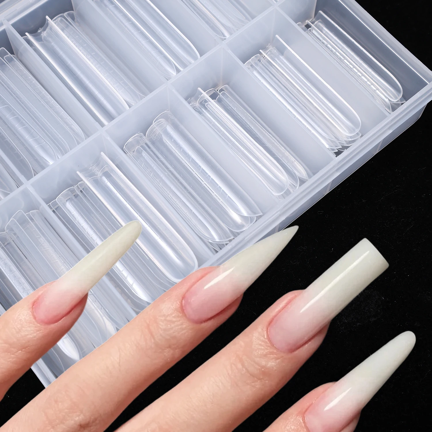 120 stücke Nagel Formen Volle Abdeckung Falsche Nägel Schnelle Gebäude Form Gefälschte Nagel Gestaltung Verlängern Top Formen für Gel Salon maniküre Kunst Werkzeug