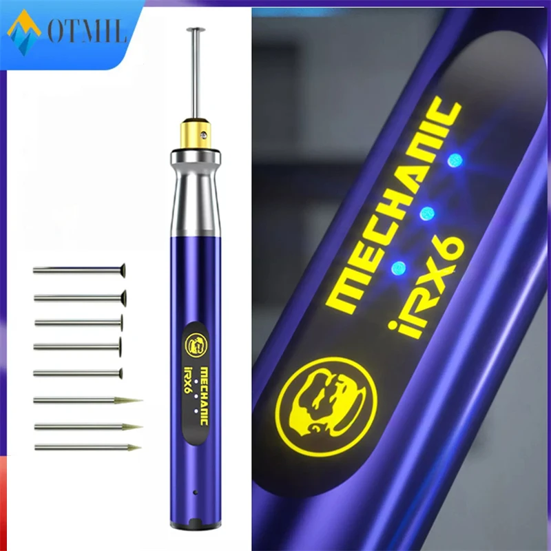 MECHANIC iRX6 Intelligent Charging Grinding Pen Polishing Tools Set Grinder Engraving Pen For Phone CPU IC Repair Cutting Tool