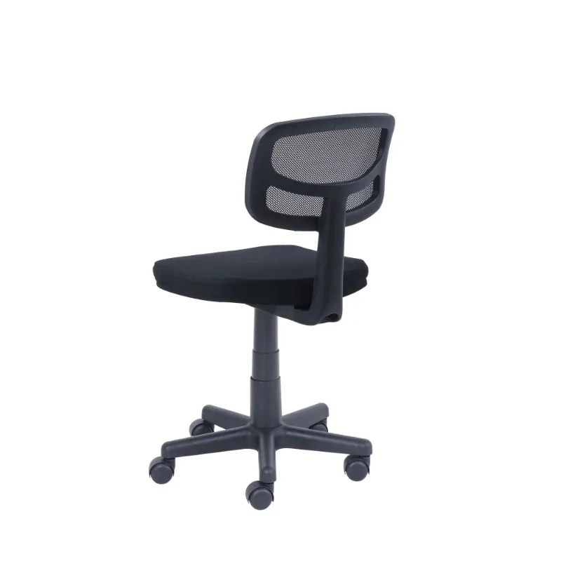 Mesh Task Chair with Plush Padded Seat, Black/Black, office furniture