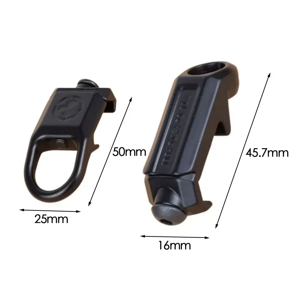 Fibbia RSA GBB a sgancio rapido QD Sling adattatore per attacco per montaggio in acciaio adatto per accessori per Clip con fibbia per binario da 20mm