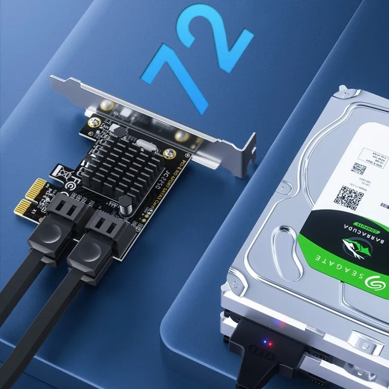 

4-портовая карта контроллера DTECH PCI Express PCIE к SATA 3.0 III II I, плата расширения адаптера 6 Гбит/с