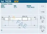 

74239 для свечей зажигания kizma 11 V PATROL-TERRANO DDTI