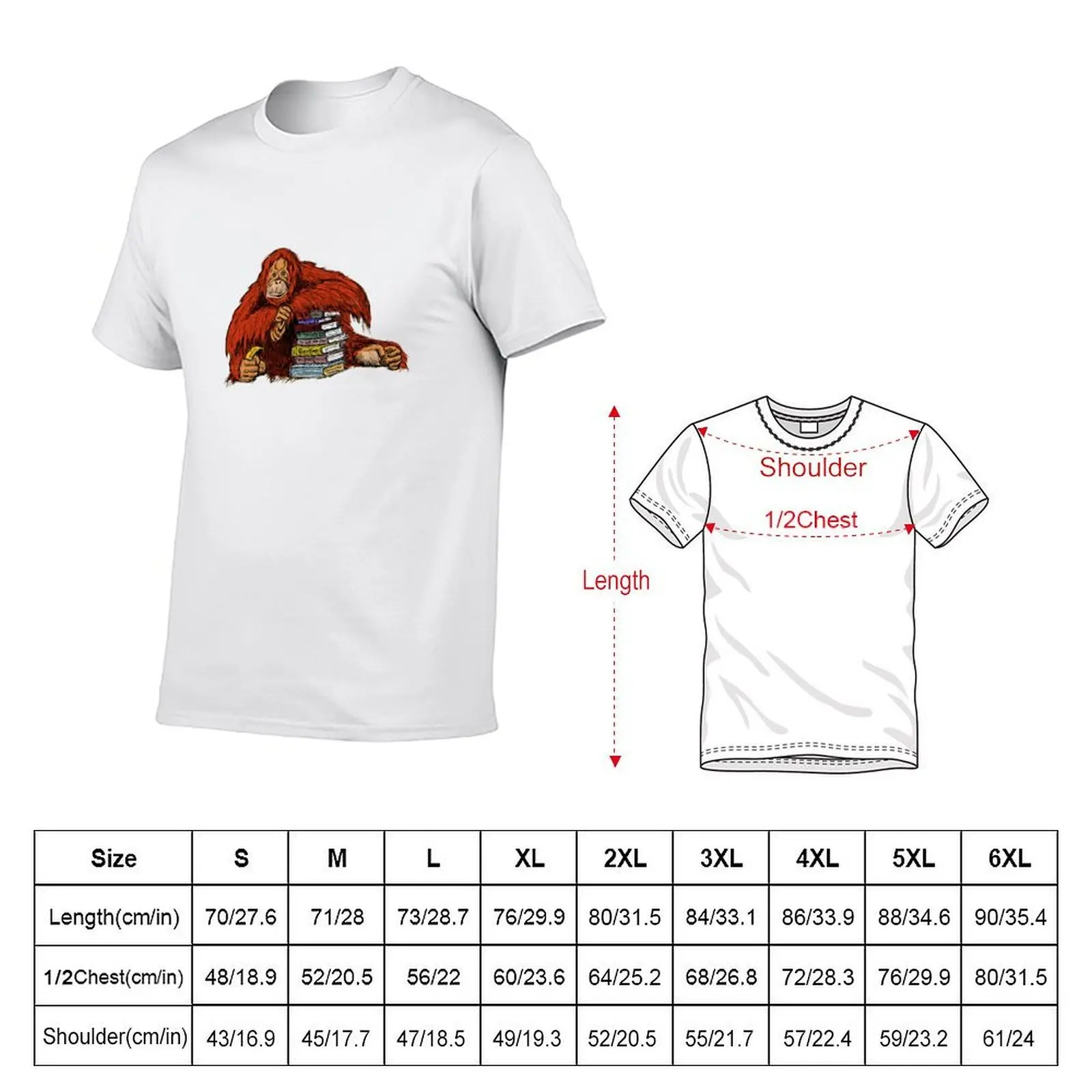 The Librarian Guarding Books T-Shirt graphics vintage clothes clothing for men