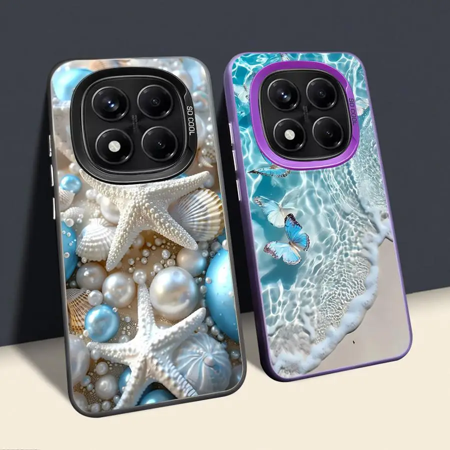 

Back Phone Cover Case for Xiaomi Redmi Note 10Lite 11s 9s 13 12 11 10s 14 Pro Plus 12s Colorful Underwater Shells