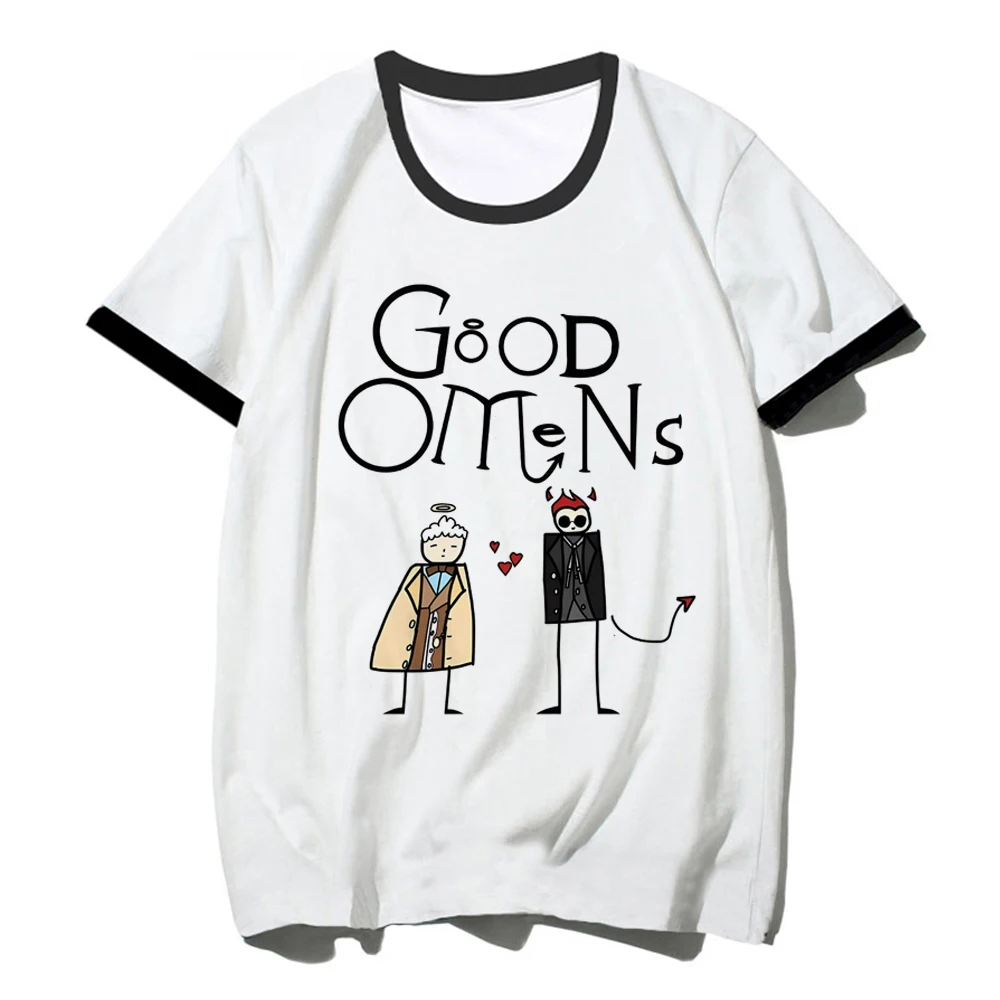 Good Omens t shirt women summer t-shirts girl Japanese anime streetwear clothes