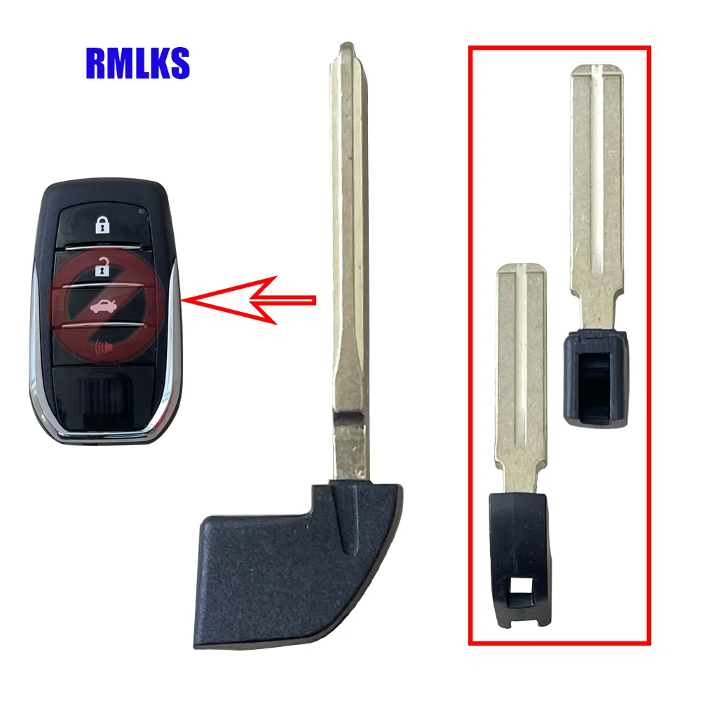 Remote Car Smart Key Keyless Emergency Insert Uncut Blade Blank For Toyota Highlander Land Cruiser RAV4