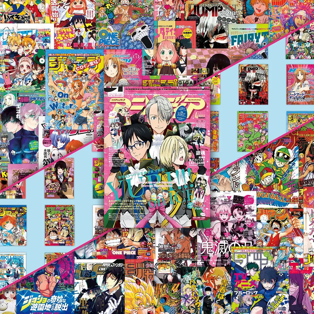 51pcs No Repeat Mix Anime Stickers ONE PIECE Jujutsu Kaisen Naruto Poster Sticker DIY Car Wall Cool Cartoon Decals Toy
