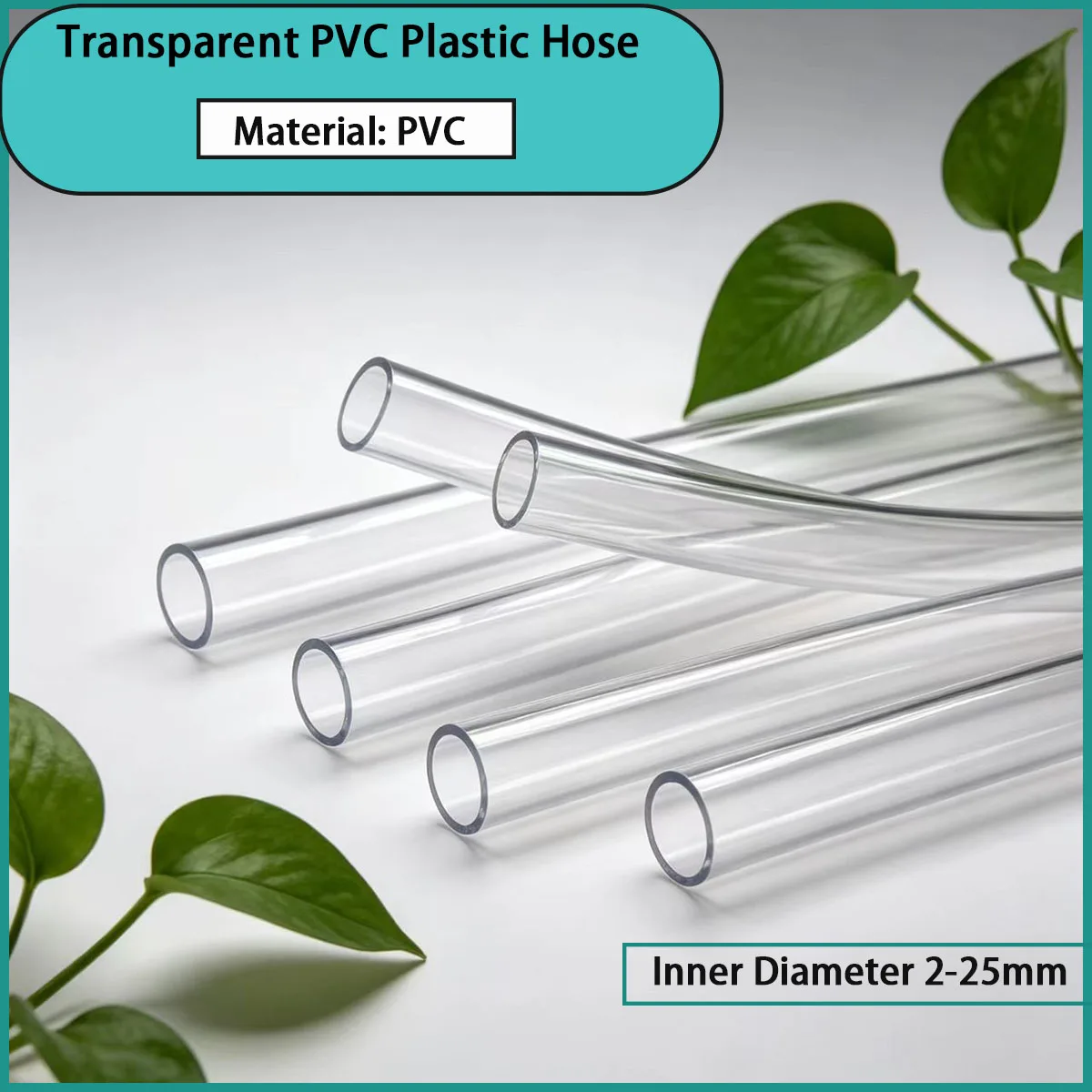 Inner diameter 2-25mm transparent PVC plastic hose for water supply and drainage, fluid transportation, etc