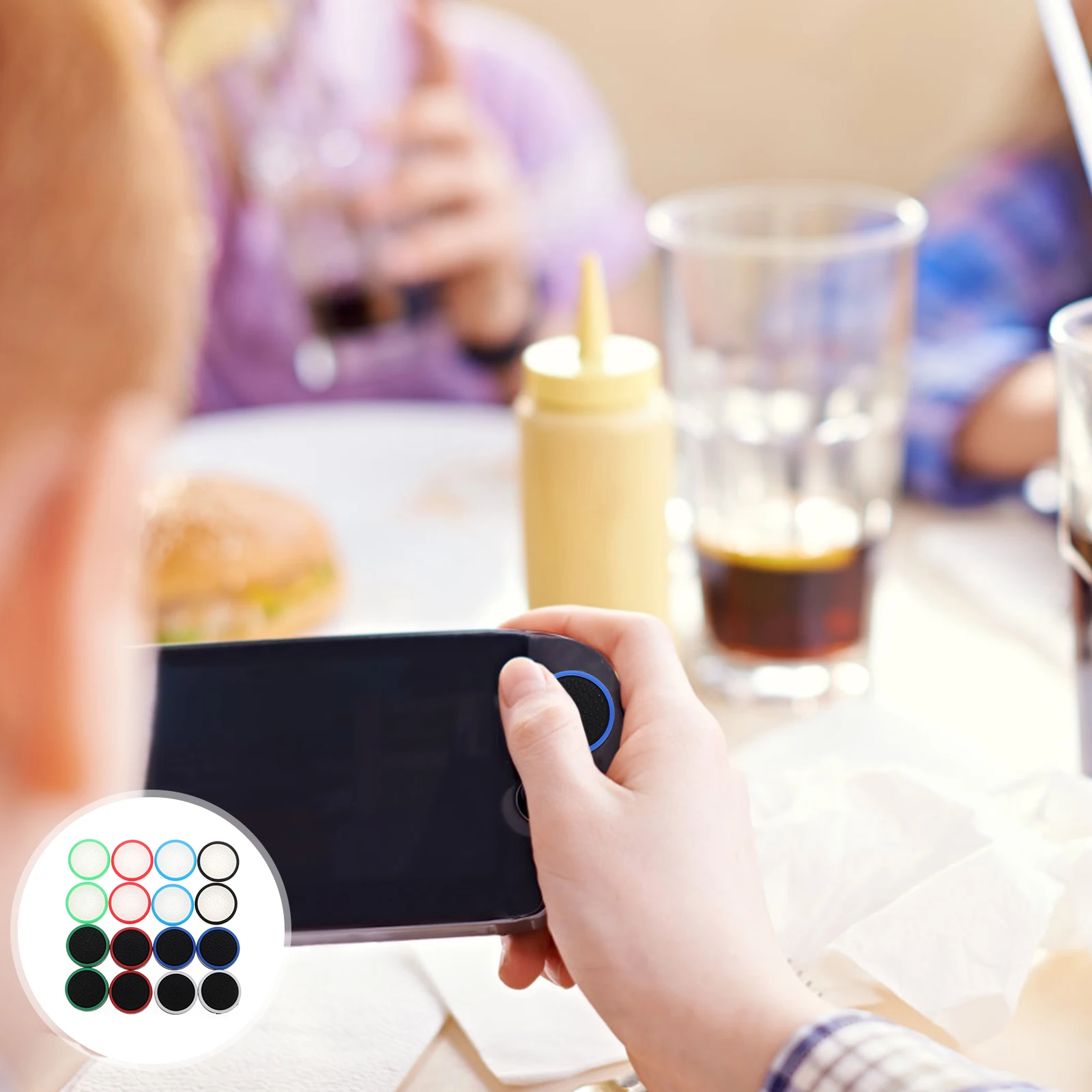 

16 pcs Night Glow Joystick Caps Durable Silicone Thumb Cover Game Consoles Protection Fits Machine Perfectly Home Decor