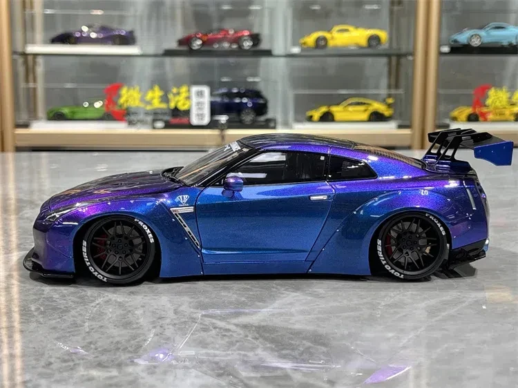 PGM 1:18 Skyline R35 LB Chameleon JDM Simulation Limited Edition All Open Alloy Metal Static Car Model Toy Gift