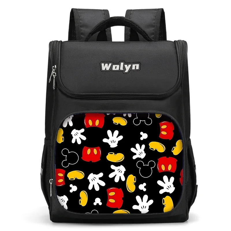 Disney Cute Mickey Minnie Large Child Backpack Boy Girls School Bag For Men Women Traveling Backpack Durable Multi Compartmen