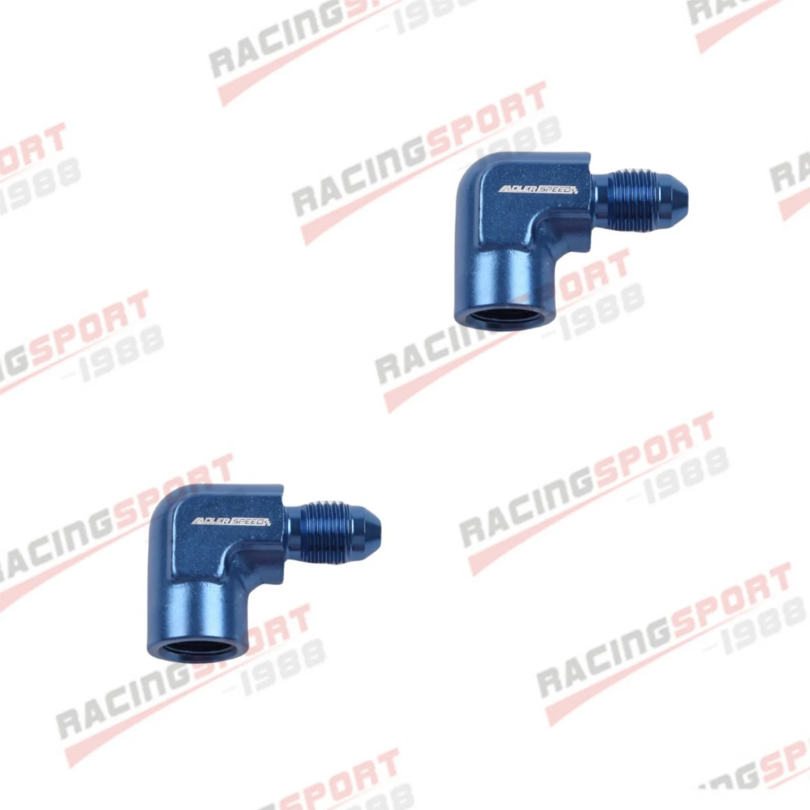 90 Degree -4AN AN4 Male / -3AN AN3 Male  to 1/8'' NPT Female Aluminum Forged Fitting Adapter Blue