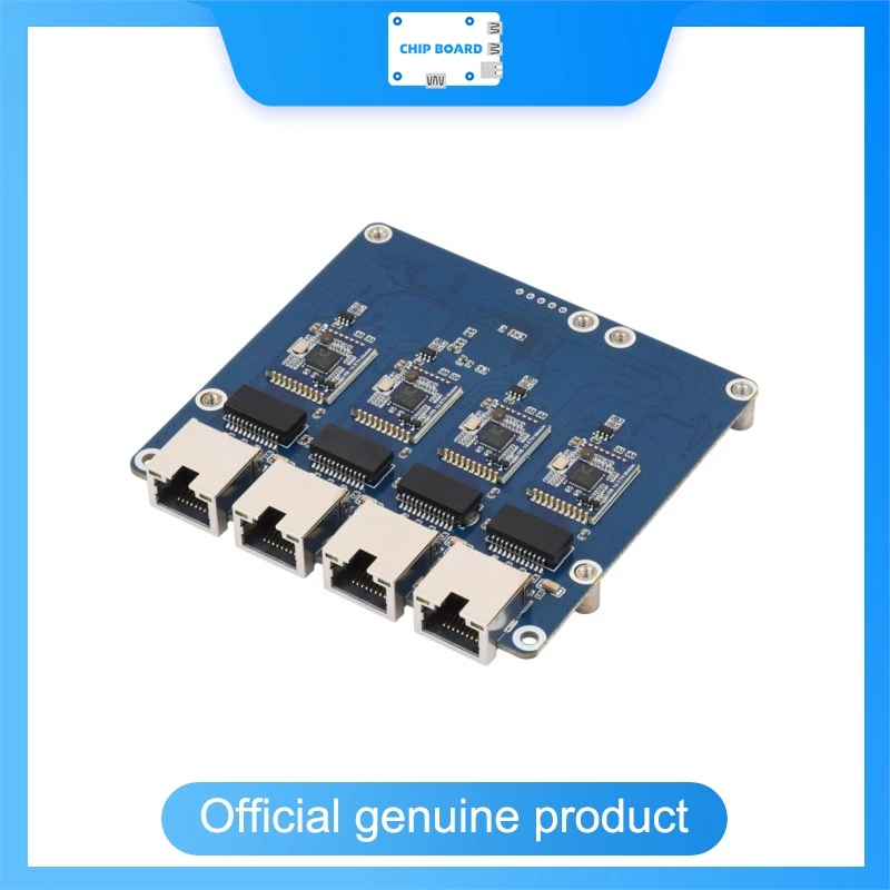 PCIe TO 4-Ch Gigabit / 2.5G ETH Board (B) For Raspberry Pi 5, Supports Raspberry Pi OS, Driver-Free, Plug And Play
