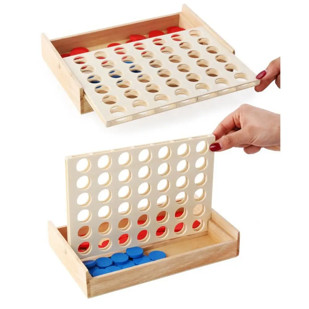 Educatief Vier in Een Rij Bingo Schaken Leuke Puzzel Klassiek Familie Bordspel Strategie Veiligheidsmateriaal Schaken Connect Game