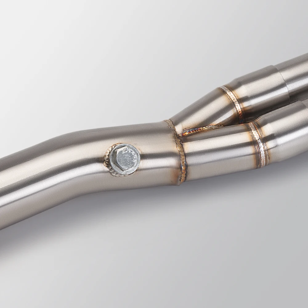 ل YZF R3R25MT03 R3 (2021-2024) دراجة نارية العادم الهروب دراجة نارية نظام كامل الأمامي والوسط ربط الأنابيب 51 مللي متر عيار