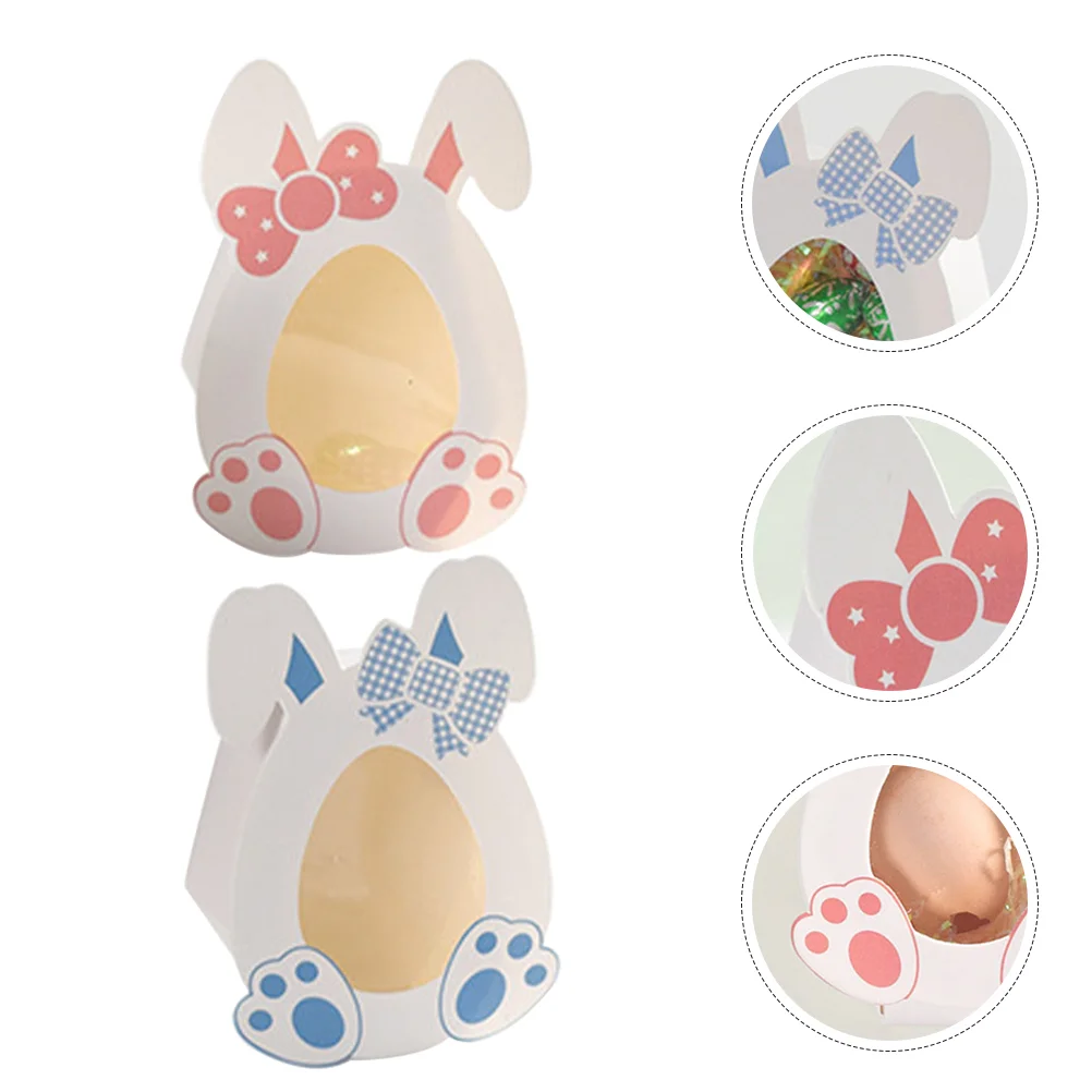 

20 Pcs Gifts Bunny Candy Box Cookies Case Cartoon Container Easter Party Favor Boxes Storage Holder