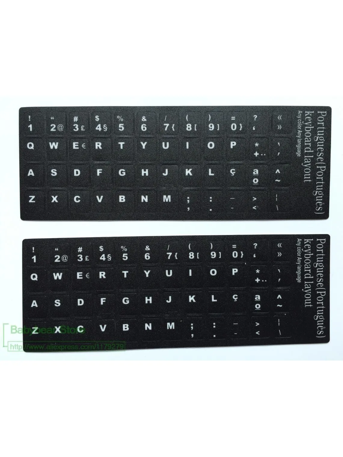2 sztuk/partia naklejki na klawiaturę portugalski alfabet portugalia język naklejka na klawiaturę For10/12/13/14/15/17 cala Laptop Desktop — zdjęcie 2