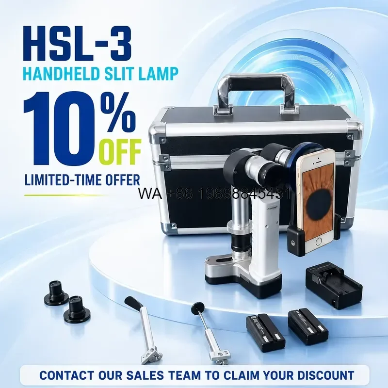 Wmwmnu Factory Direct Handheld Slit Lamp for Human and Veterinary Ophthalmic Exam with Smartphone Adapter