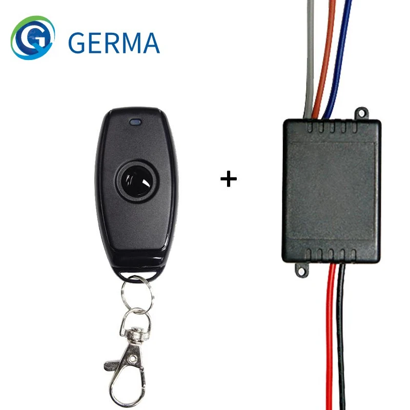 GERMA 433Mhz Universal Wireless Remote Control Switch DC 12V 24V 1CH relay Receiver Module With 1 channel Remote Transmitter DIY