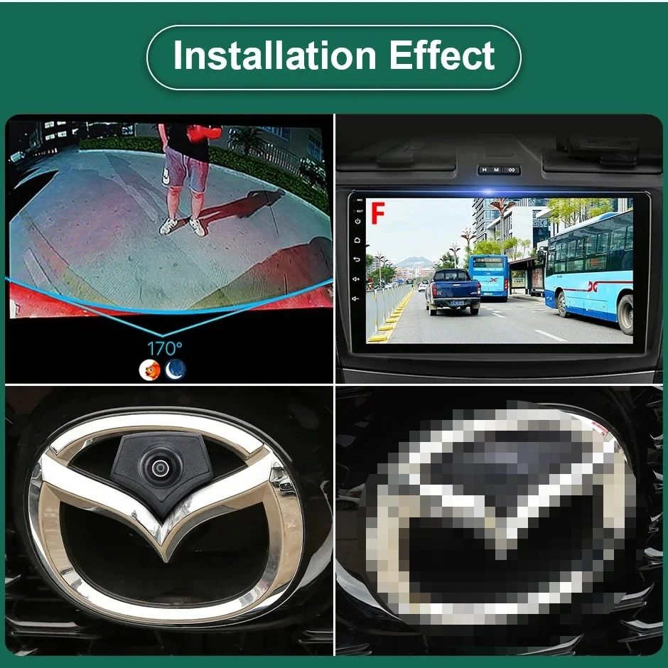 Ownice For Mazda 2 3 5 6 CX4 CX-5 CX-7 CX-8 Atenza (Atez) Car Vehicle CCD AHD1080P Forward Mount Front View Fisheye Logo Camera