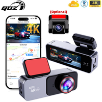 QOZ 4K DashCam For Cars Front and Rear Dual Lens Auto Dash cam Time-lapse Video Support 24H Parking Monitor Black Box dash car