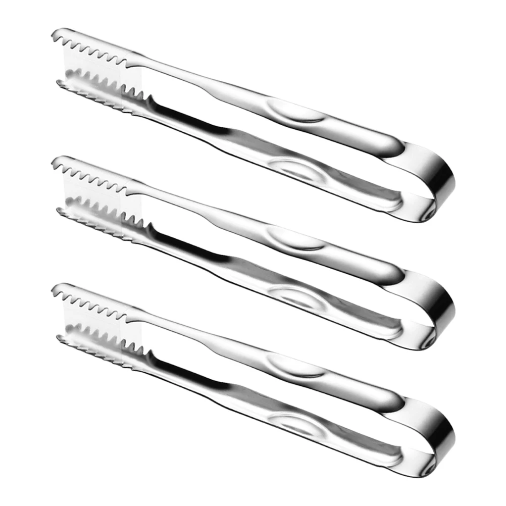 

3pcs Stainless Steel Kitchen Gadgets Food Tongs Serving Tools for Party BBQ Camping Wedding Buffet Finger Foods Sugar