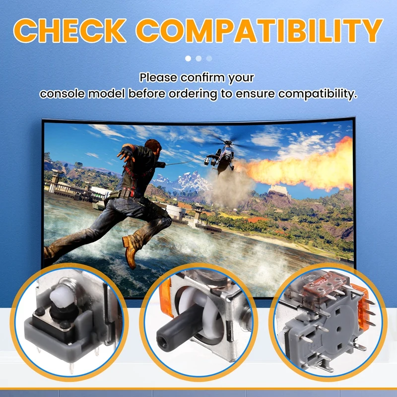 6PCS Per PS4 TMR Joystick Elettromagnetico Per PS4 Gamepad TMR Joystick 3D Analogico Thumb Stick Controller