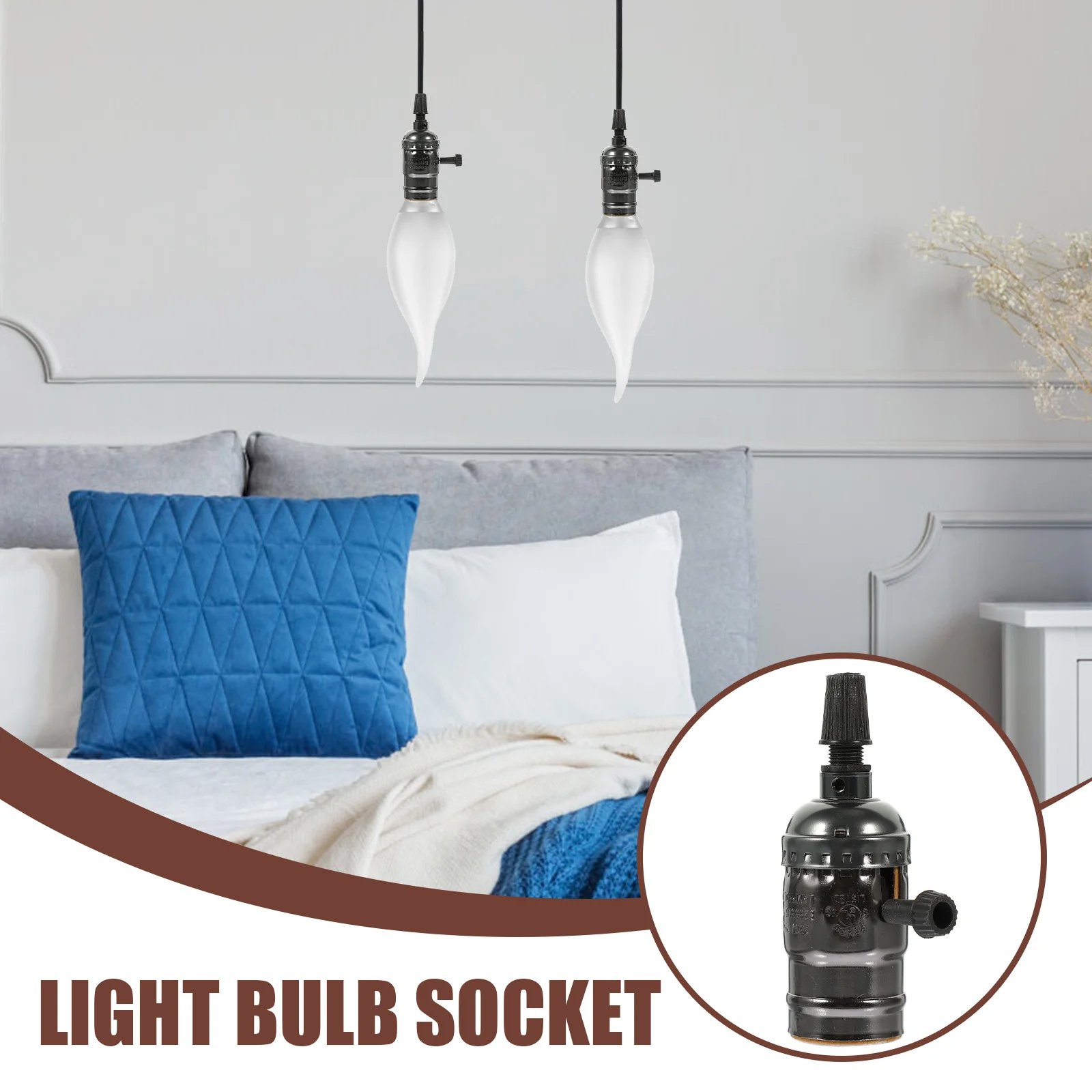 

E27 E26 Light Bulb Socket High Safety Durable Lamp Holder Ideal for Home Restaurant Office Lamp Repair Parts Light Sockets