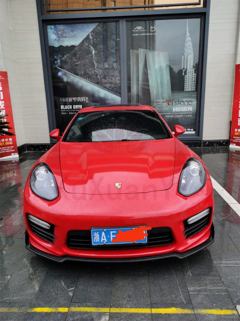 

Накладки из настоящего карбона: передний бампер, боковые пороги, задний диффузор, задний спойлер для Porsche Panamera 970 Turbo 2014-2016