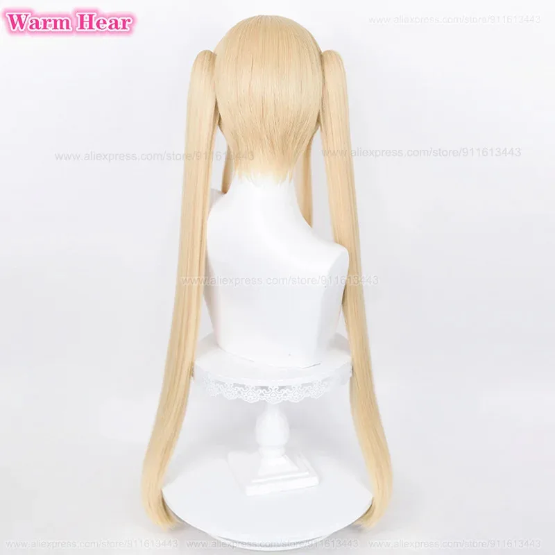 Peluca de pelo sintético de Anime Eriri Spencer Sawamura, peluca de Cosplay amarilla dorada clara, pelo resistente al calor, pelucas para fiesta de Halloween + gorro de peluca