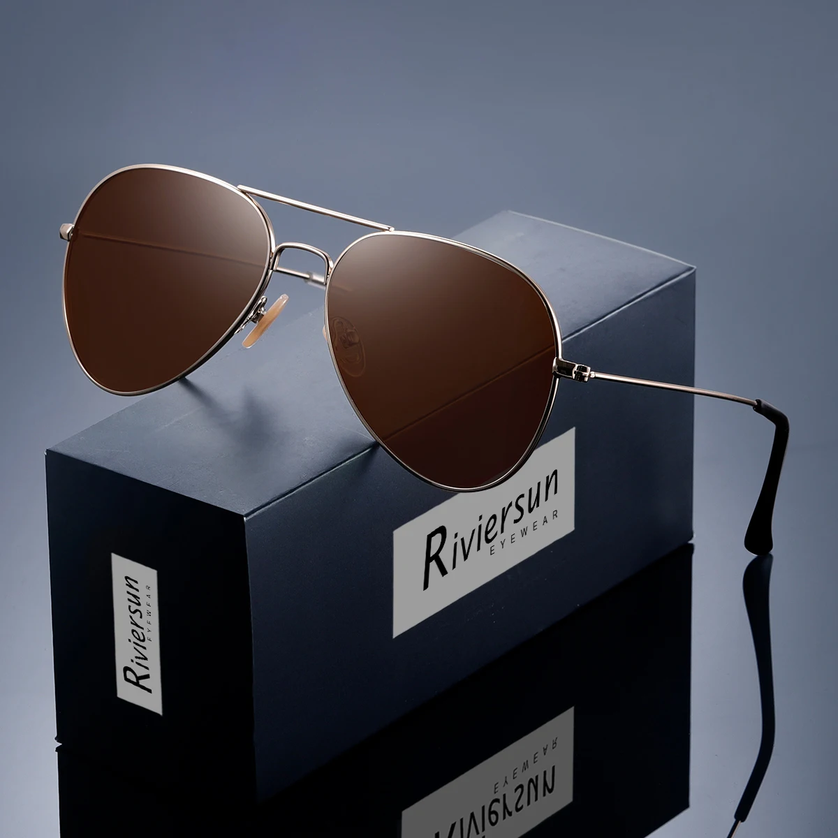 Lunettes de soleil polarisées pour hommes et femmes, monture carrée en alliage, verres antireflets, lunettes de luxe.