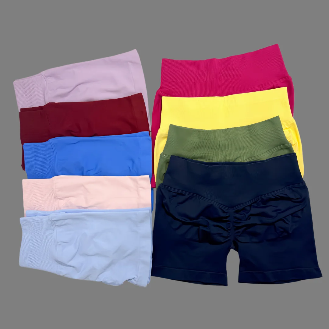 Women Gym Shorts Workout Scrunch Butt Seamless Leggings Seamless Yoga Leggings Bicycle Running Sportswear Fitness Sports Shorts
