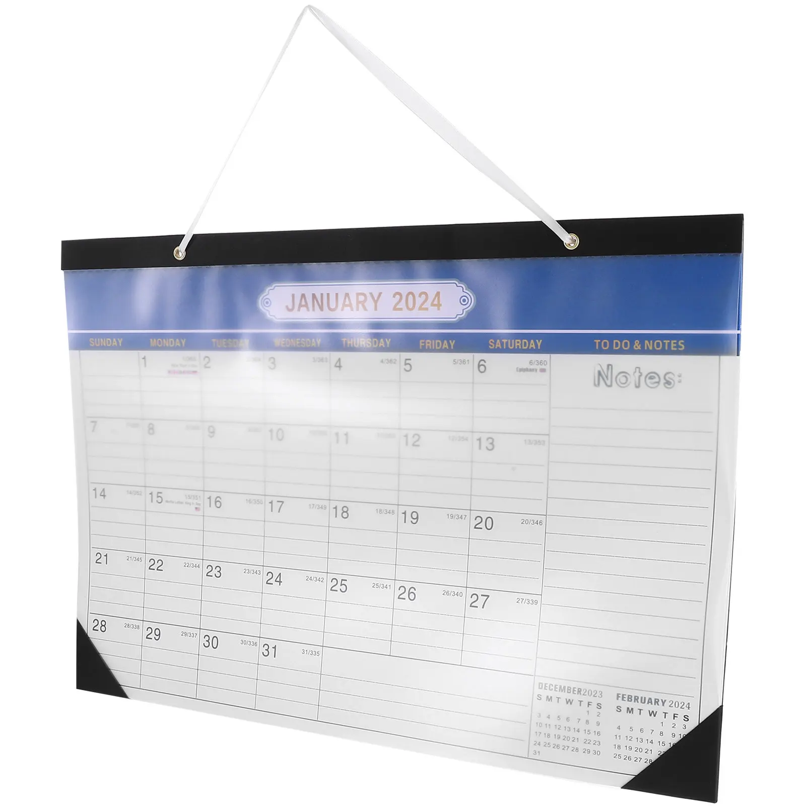 

Delicate Hanging Wall Calendar Clear Printing Monthly Planner Daily Notes Holiday Schedule Writing Space Office Household