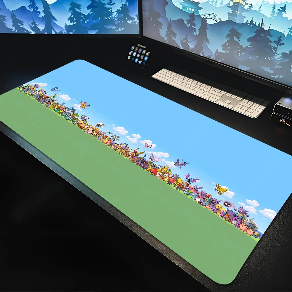 

1pc Pokemones Pixel Wind Non-slip Mouse Pad Suitable For Office Computers Laptops E-sports Game Desk Mats XXL Keyboard