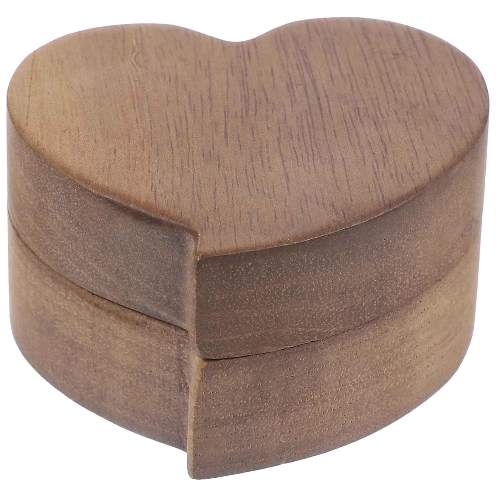 

Durable Wooden Ring Box Heart Shaped Jewelry Case Safe Storage for Precious Rings Proposal Gift Ring Boxes Jewelry Box for Rings