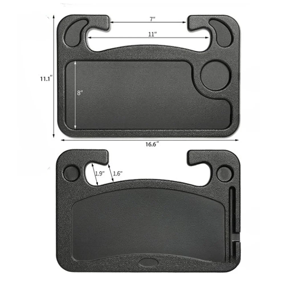 Factory Custom Multi-Functional Portable Car Steering Wheel Desk Car Food Tray for Eating with Drinks Holder