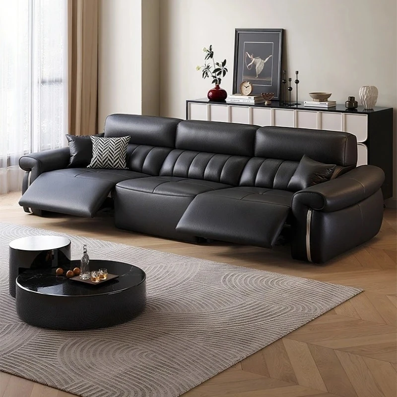 Electric Sofa Living Room Black Lounge Chaise Modern Design