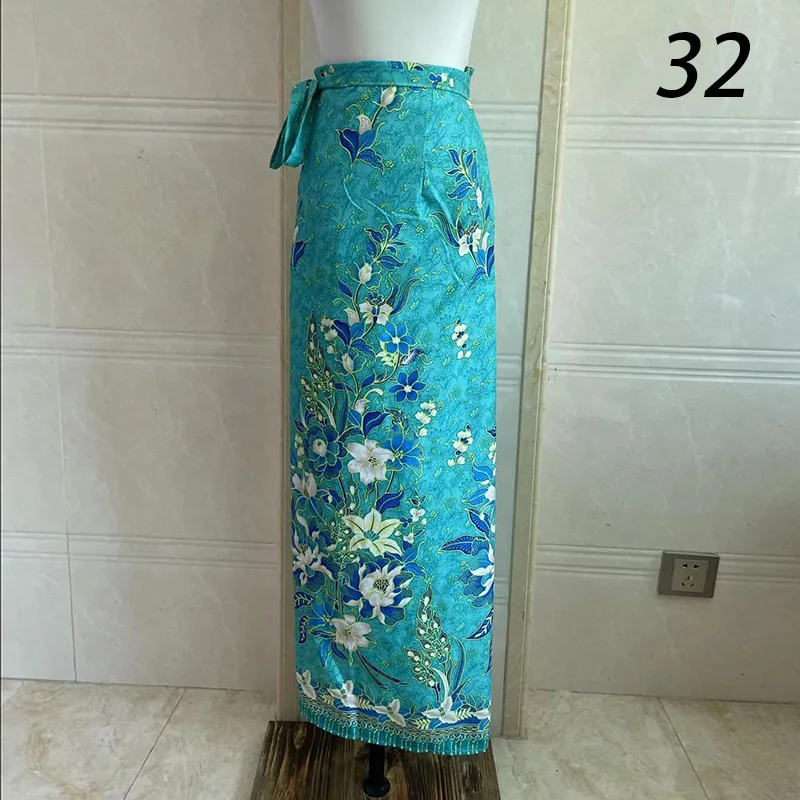 Summer Traditional Dai Ethnic Thai Clothes Women Traditional Vietnamese Long Skirt Ethnic Dance Costume Sarong Dai Tube Skirts