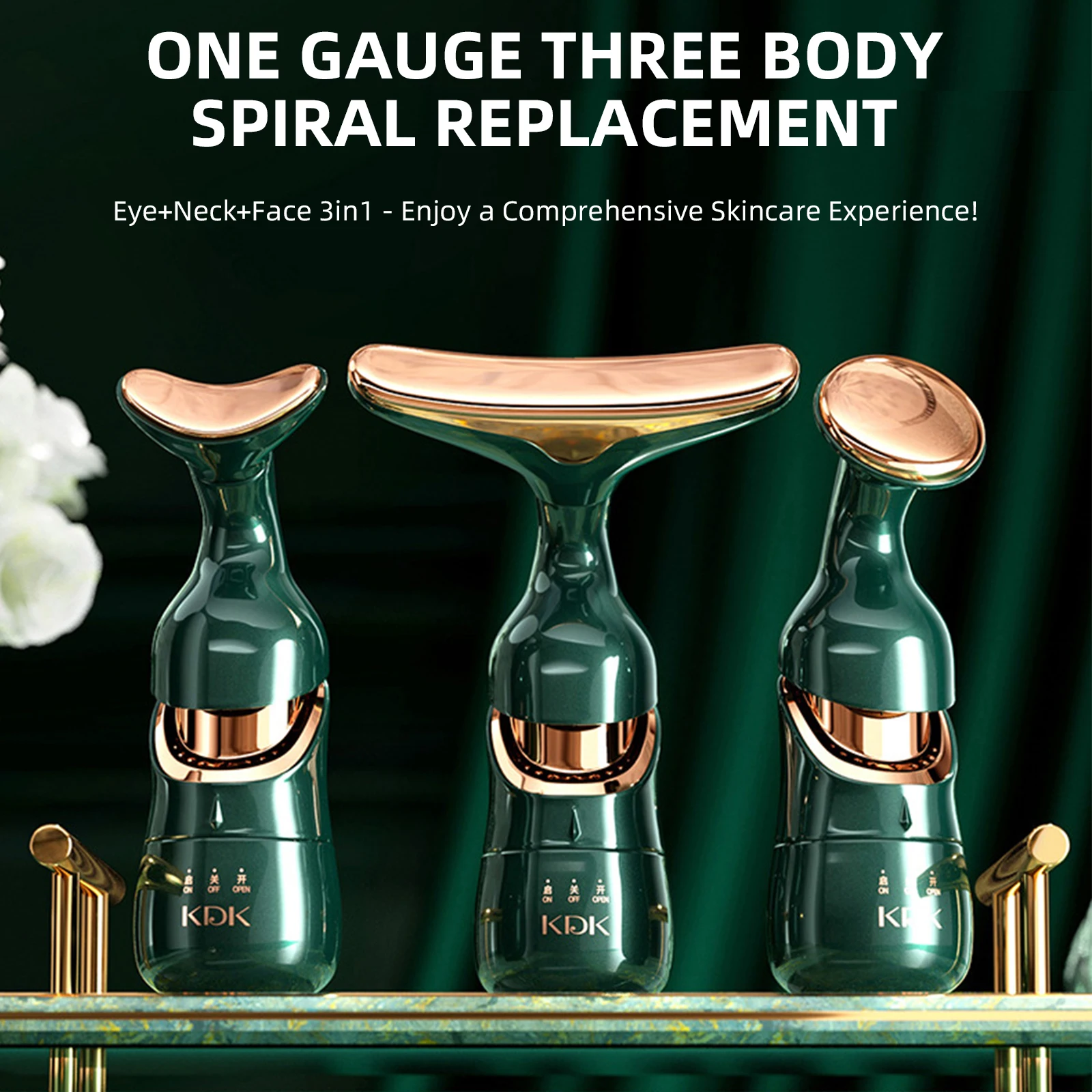 3-in-1 gezichtsliftapparaat Nek Gezichtsoogmassage Gezicht Slimmer EMS Schoonheid Huidverstrakking Rimpel Anti-aging gezichtsmassager