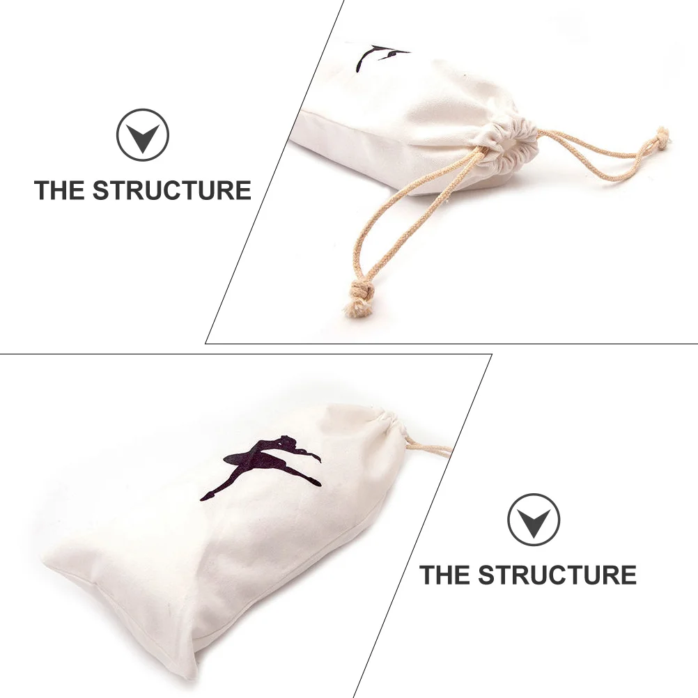 2 Pcs Accessories Bag Bags for Travel Storage Canvas Dance Breathable Drawstring