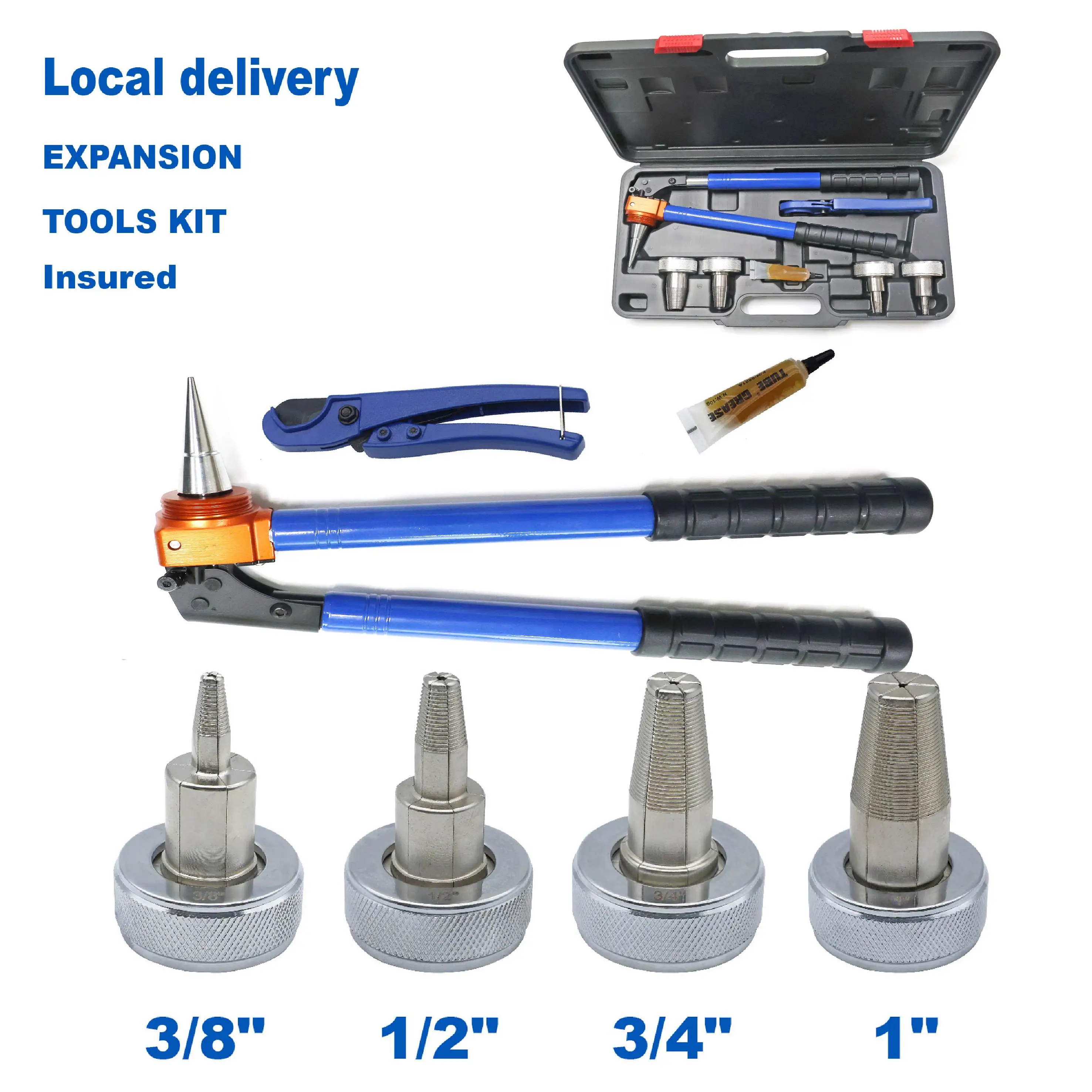 TIGER TEETH Durable Retractable 360 Auto Rotating Expansion Tool Kit for 3/8