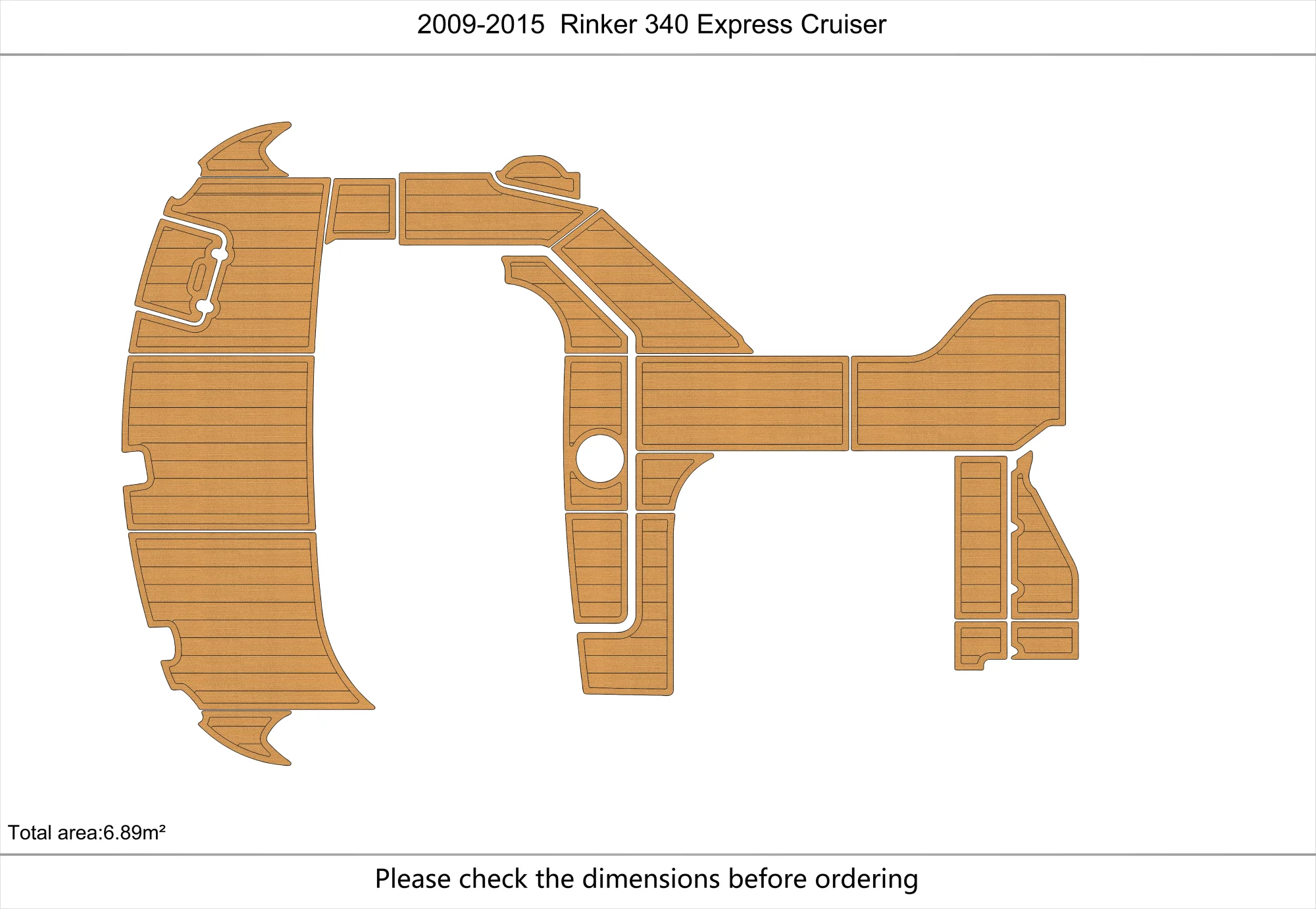 2009-2015 Rinker 340 EC Cockpit  Swimming platform 1/4