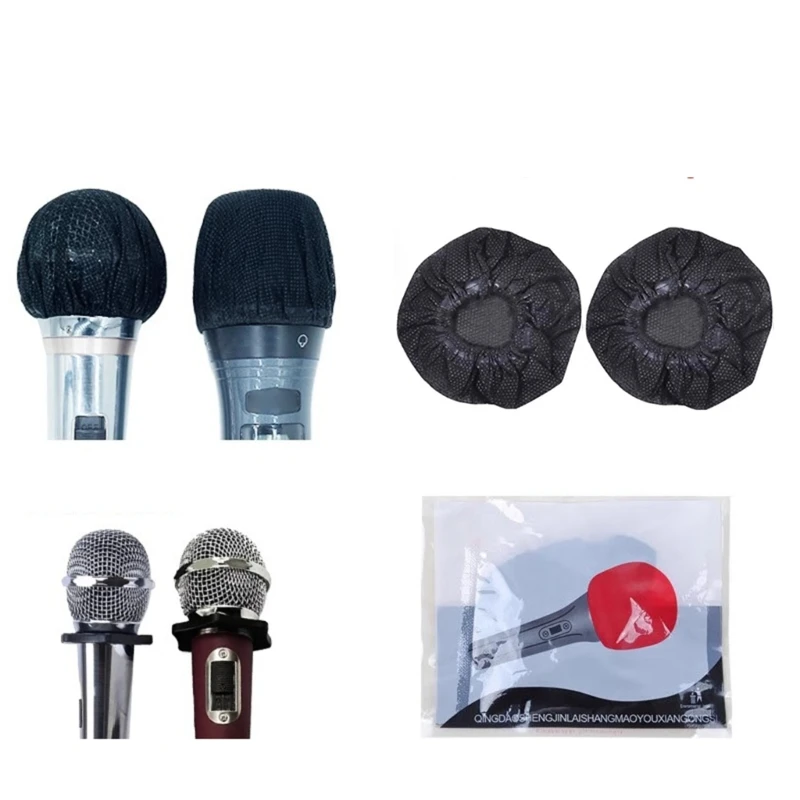 Pack of 100 Protector Cover for Most Microphones Home Stage Performances Disposable Mic Cover Windscreen Caps