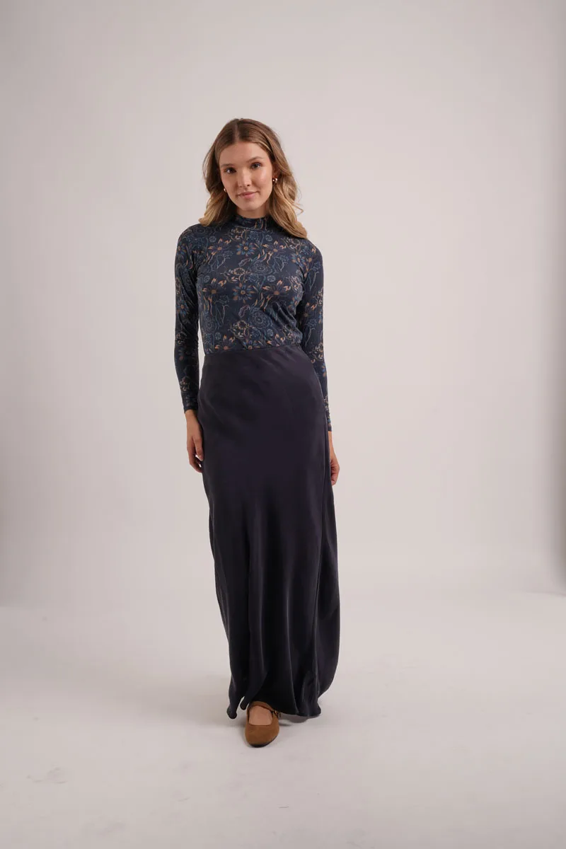 AS AW26 Ultra-Soft Cupro skirt W​aist with high stretch all season elegant woman clothes