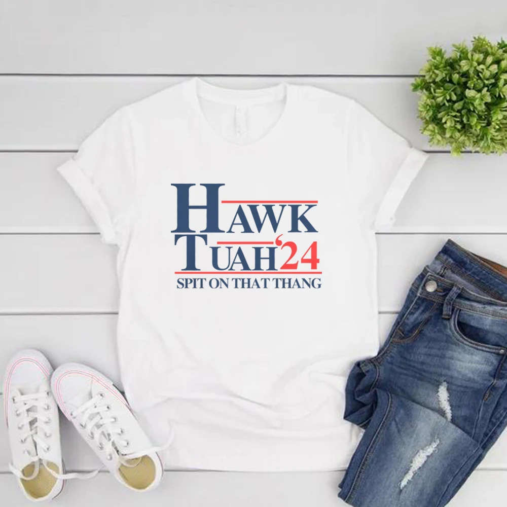 Hawk Tuah Tshirt Spit on That Thing Girl T Shirts Hawk Tuah Spit on That Thang 2024 Tshirts Women Clothing Funny Streetwear Tops