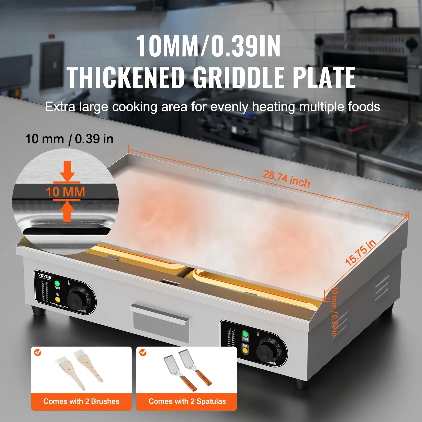 26/30 بوصة صينية كهربائية تجار - مراجعة Electric Griddle Flat Top وسعره