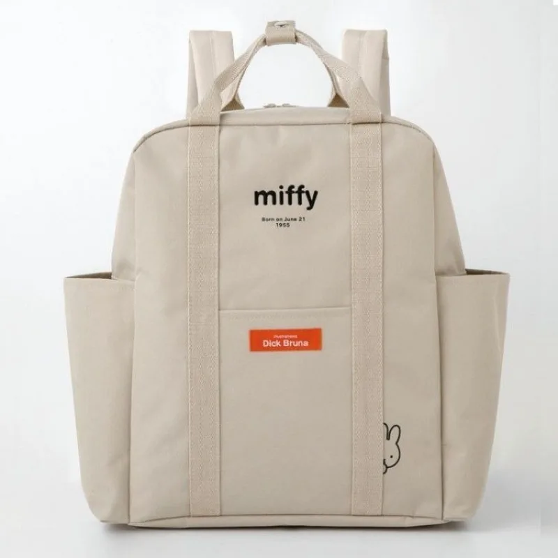 

New Kawaii Miffy Black and White Two Tone Crossbody Backpack, Outdoor Leisure Embroidered Large Capacity Backpack