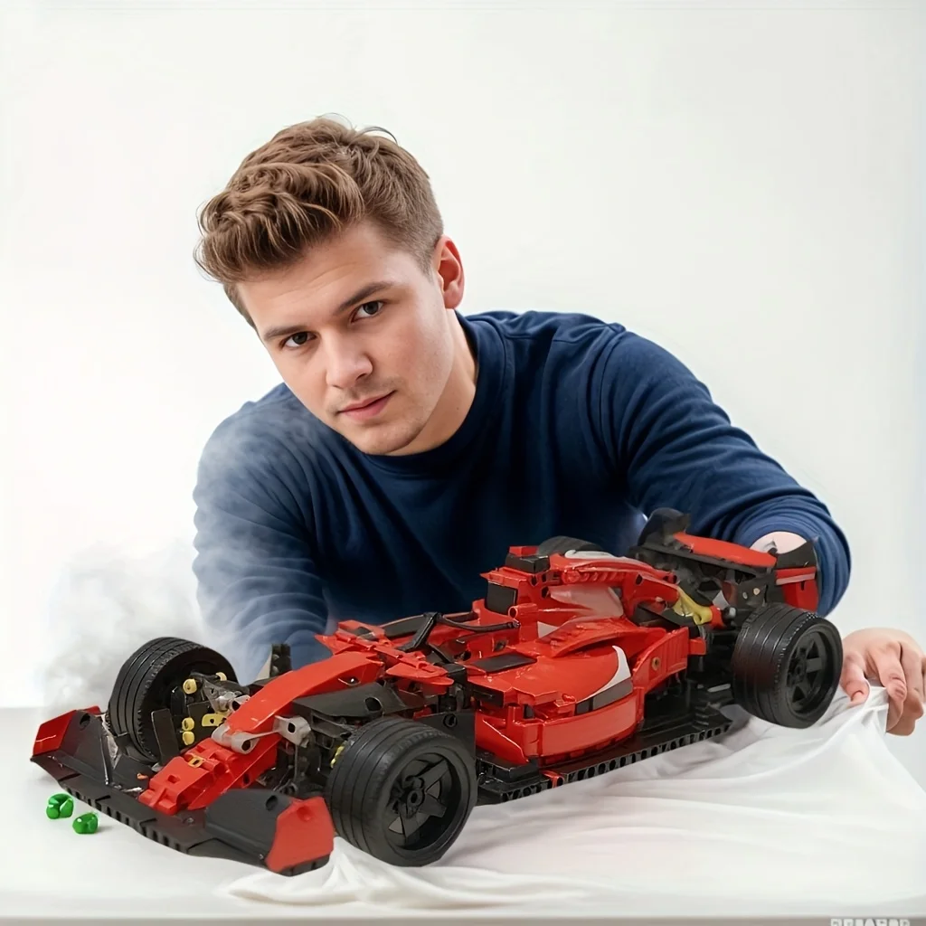 1292ピース-テクニカル-1-10-f1スポーツモデルカーセット、1-10レーシングカーキット-モデルビルディングブロック-車愛好家-マッスルカーファン向け