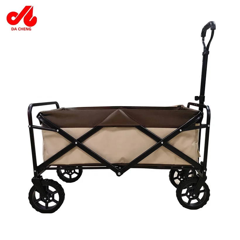 2026 Light Weight Portable Utility Collapsible Outdoor Camping Picnic Hiking Fishing Beach Folding Wagon Cart Foldable view 2