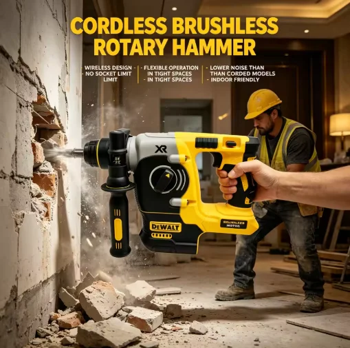 DEWALT 18V/20V MAX Brushless SDS-Plus Rotary Hammer Drill, 1